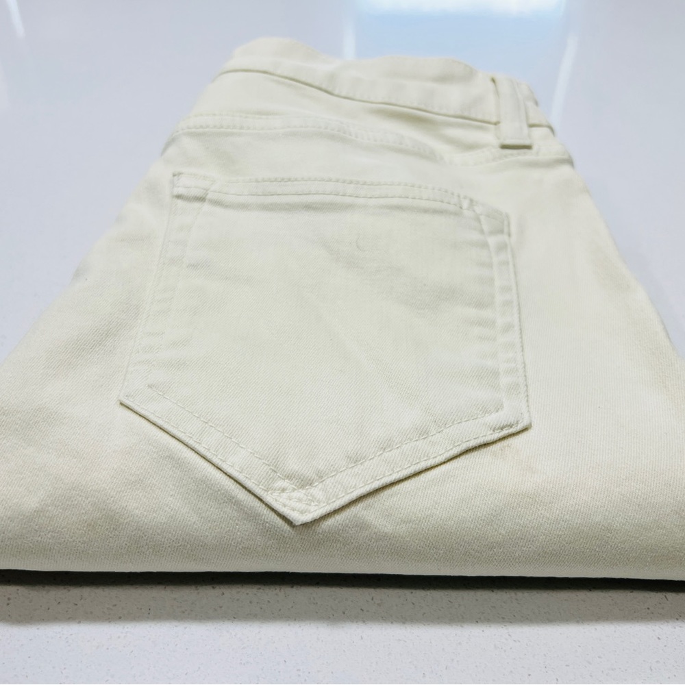 AllSaints Miller Coated Biker Skinny Fit Jeans 28” x 27” In Ivory MSRP $229
